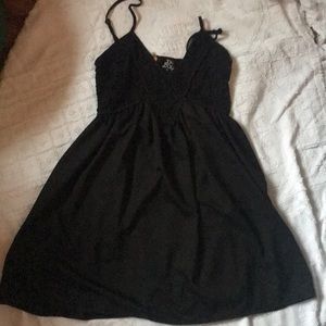 Black lace detail dress